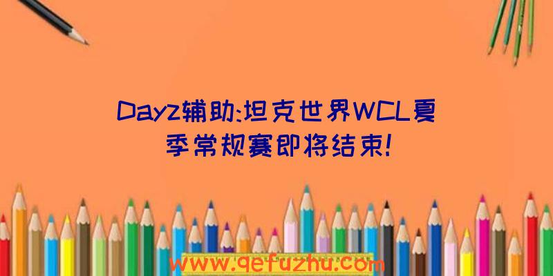 Dayz辅助:坦克世界WCL夏季常规赛即将结束!