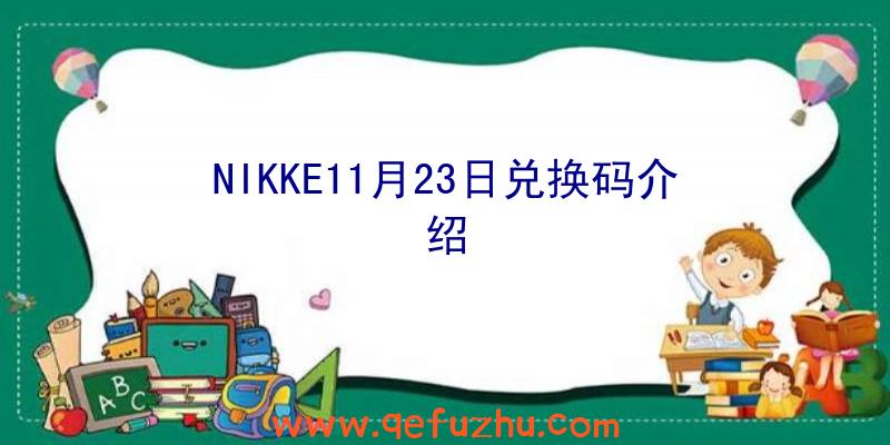 NIKKE11月23日兑换码介绍