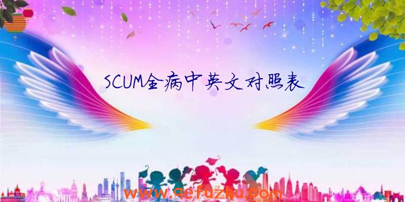 SCUM全病中英文对照表