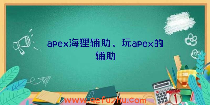 apex海狸辅助、玩apex的辅助