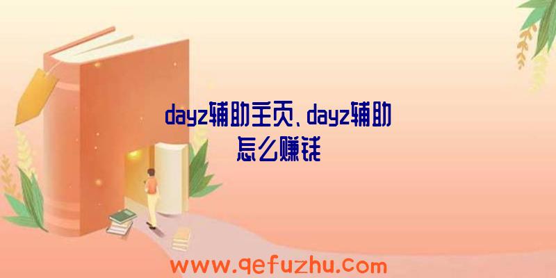 dayz辅助主页、dayz辅助怎么赚钱