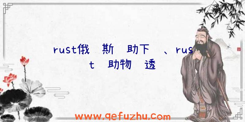 rust俄罗斯辅助下载、rust辅助物资透视