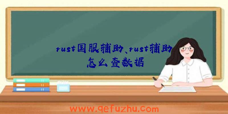 rust国服辅助、rust辅助怎么查数据