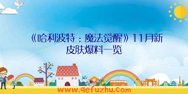 《哈利波特：魔法觉醒》11月新皮肤爆料一览