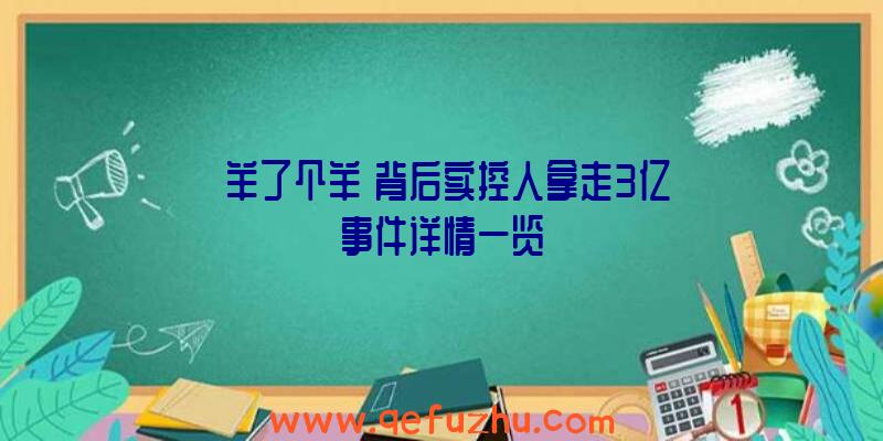 《羊了个羊》背后实控人拿走3亿事件详情一览