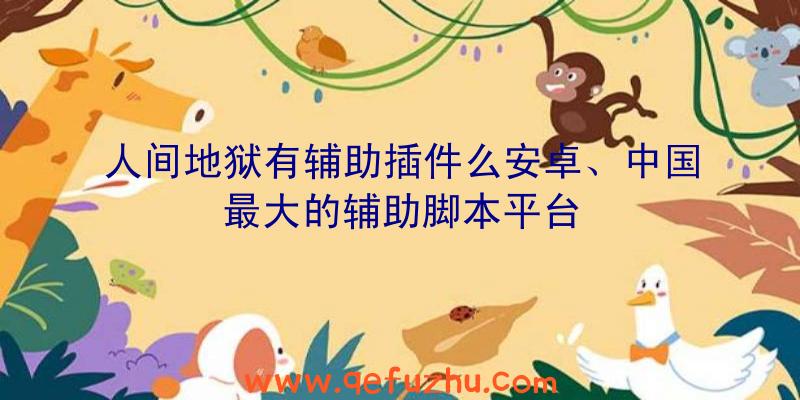 人间地狱有辅助插件么安卓、中国最大的辅助脚本平台