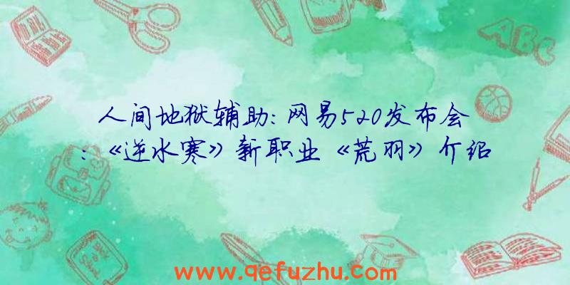 人间地狱辅助:网易520发布会:《逆水寒》新职业《荒羽》介绍