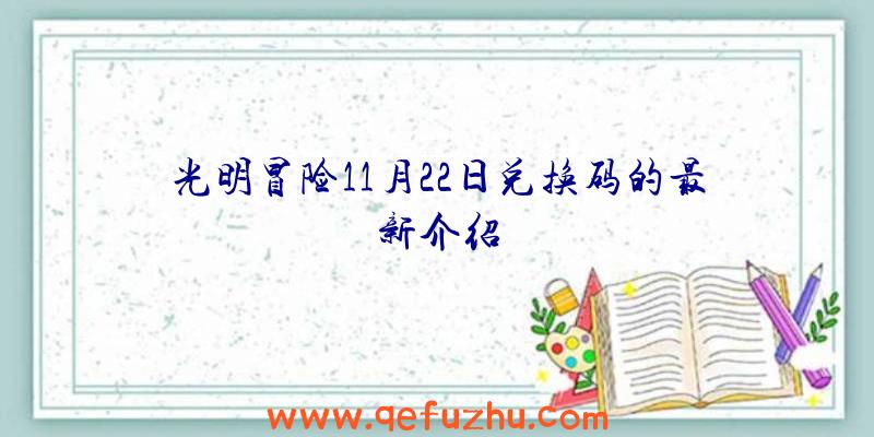 光明冒险11月22日兑换码的最新介绍