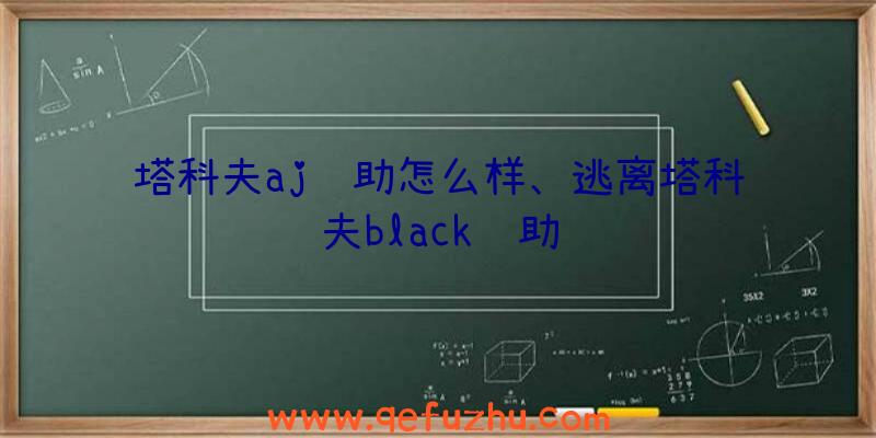 塔科夫aj辅助怎么样、逃离塔科夫black辅助