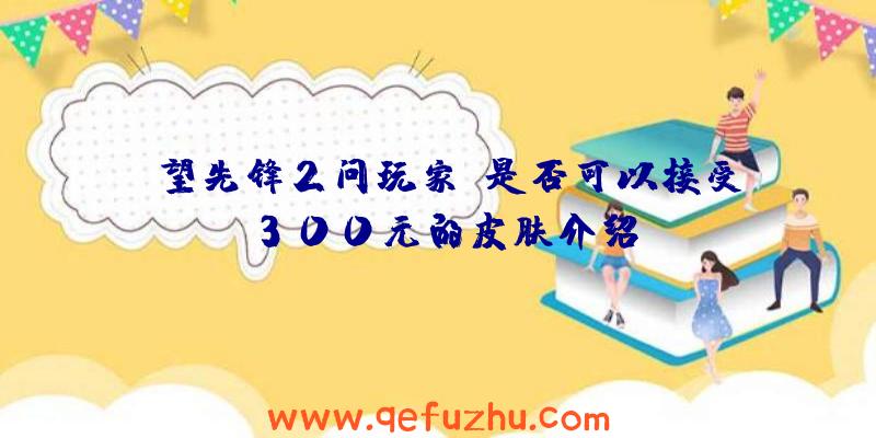 守望先锋2问玩家:是否可以接受300元的皮肤介绍