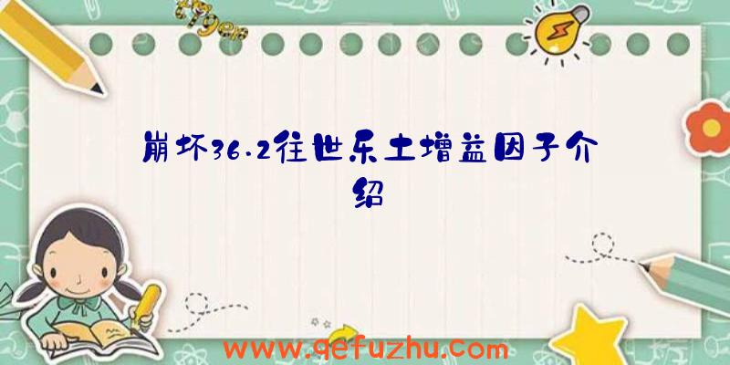 崩坏36.2往世乐土增益因子介绍