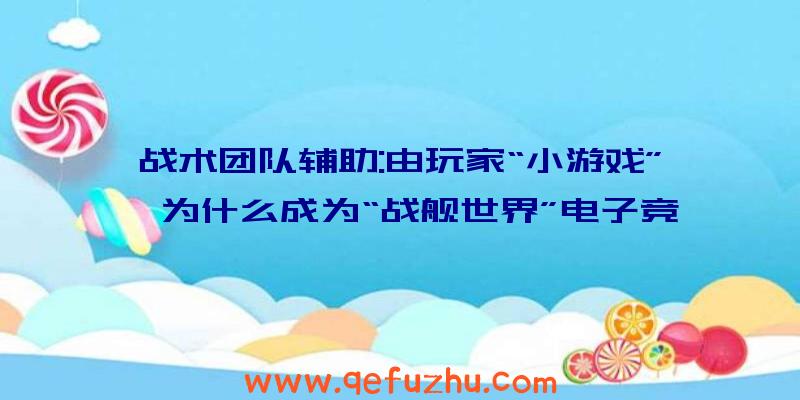 战术团队辅助:由玩家“小游戏”,为什么成为“战舰世界”电子竞