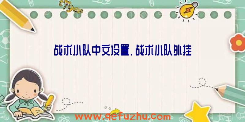 战术小队中文设置、战术小队外挂