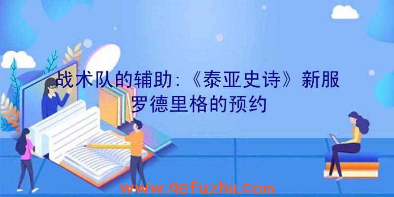 战术队的辅助:《泰亚史诗》新服罗德里格的预约