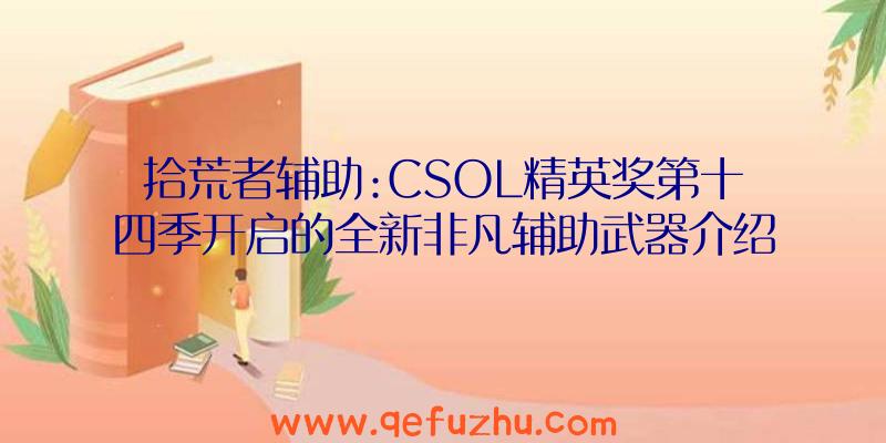 拾荒者辅助:CSOL精英奖第十四季开启的全新非凡辅助武器介绍