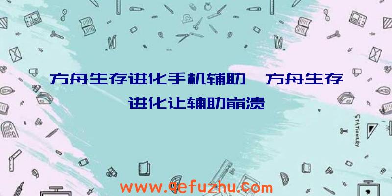 方舟生存进化手机辅助、方舟生存进化让辅助崩溃