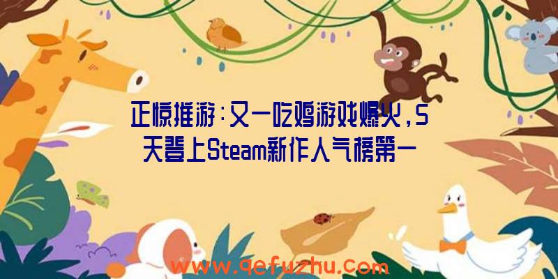 正惊推游：又一吃鸡游戏爆火，5天登上Steam新作人气榜第一，绝地求生危险！