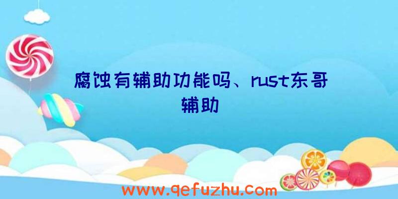 腐蚀有辅助功能吗、rust东哥辅助