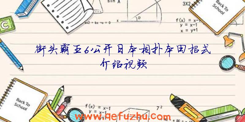 街头霸王6公开日本相扑本田招式介绍视频