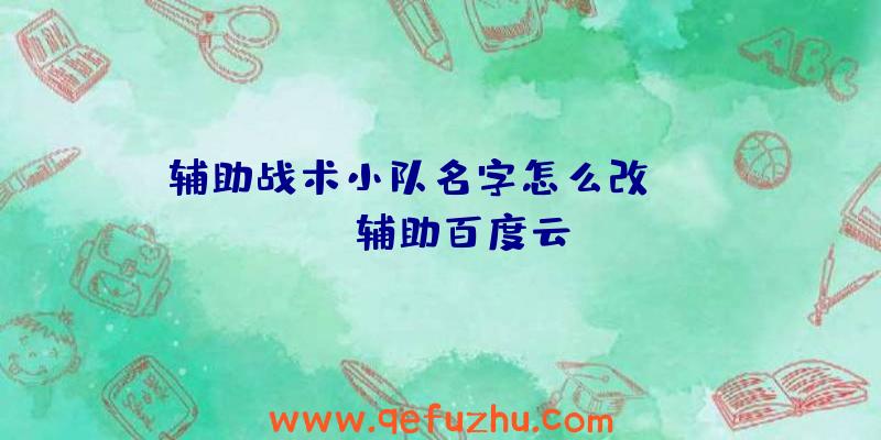 辅助战术小队名字怎么改、squad辅助百度云