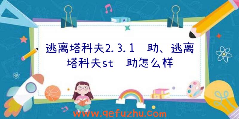 逃离塔科夫2.3.1辅助、逃离塔科夫st辅助怎么样