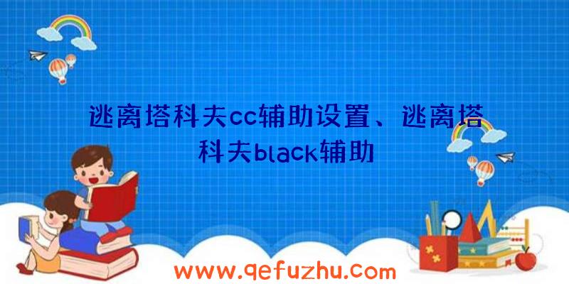 逃离塔科夫cc辅助设置、逃离塔科夫black辅助