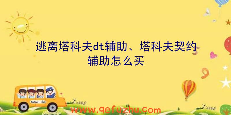 逃离塔科夫dt辅助、塔科夫契约辅助怎么买