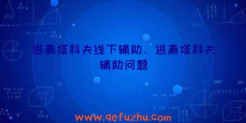 逃离塔科夫线下辅助、逃离塔科夫辅助问题