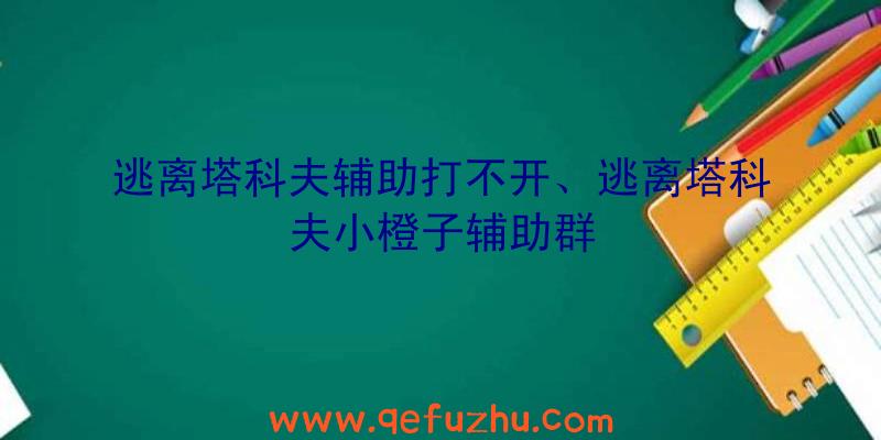 逃离塔科夫辅助打不开、逃离塔科夫小橙子辅助群