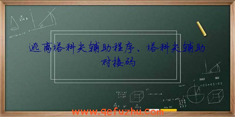 逃离塔科夫辅助程序、塔科夫辅助对接码