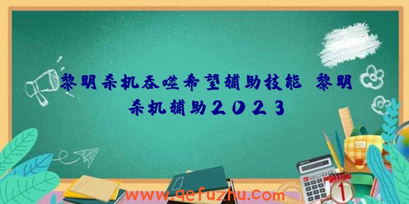 黎明杀机吞噬希望辅助技能、黎明杀机辅助2023