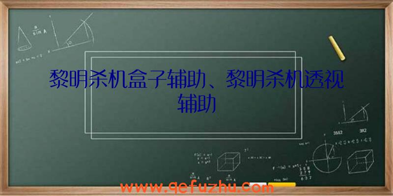 黎明杀机盒子辅助、黎明杀机透视辅助