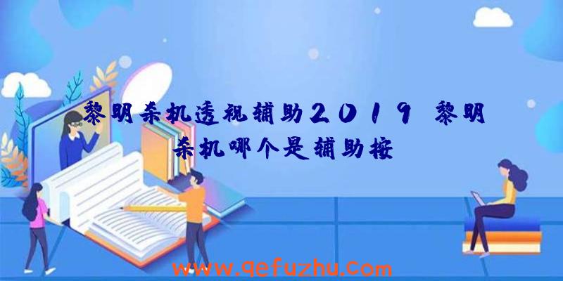 黎明杀机透视辅助2019、黎明杀机哪个是辅助按键