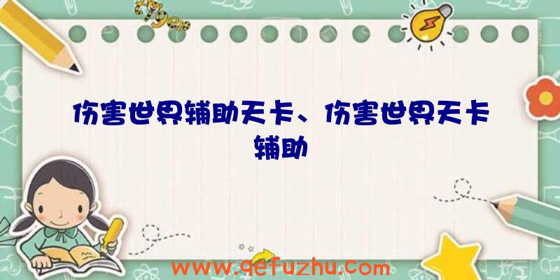 伤害世界辅助天卡、伤害世界天卡辅助