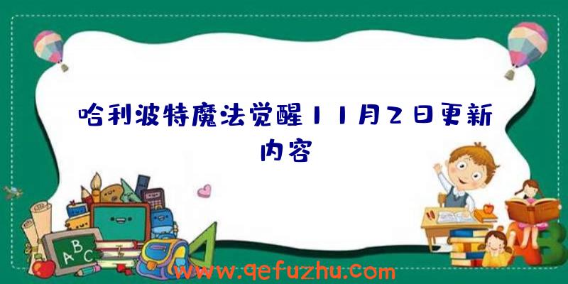 哈利波特魔法觉醒11月2日更新内容